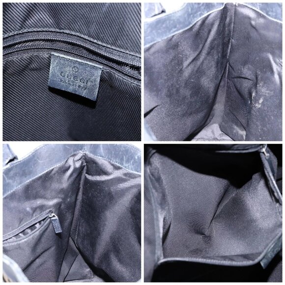 GUCCI GG Canvas Tote Bag Beige Black 002 1121 Auth - Picture 15 of 16